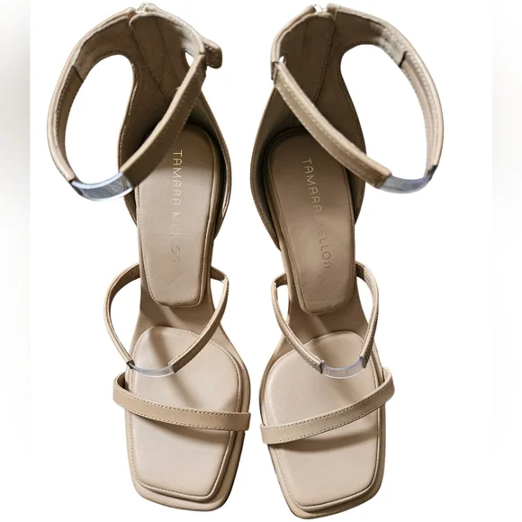 Tamara Mellon Reverse Wedge 90 Tan Pillow Cushion Insole EU 37